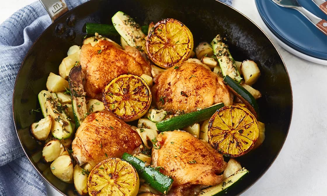 Limonlu Kekikli Derili Bonfile Tava